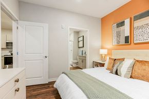 Kansas City apartment for rent - Bedroom with Wood Style Flooring
