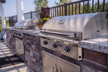 Multiple outdoor grilling/picnic areas