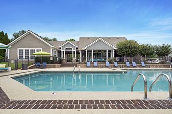 Outdoor pool with sundeck