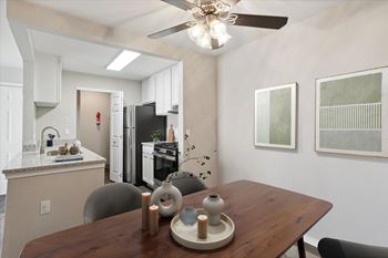 Separate dining room area