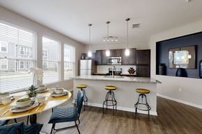 Rogers apartment for rent - Large Kitchen Island with Barstool Seating