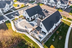 Woodbury apartment for rent - Aerial View Of The Clubhouse, Pool & Sidewalk
