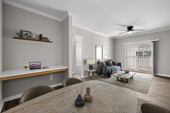 Built-in desk space