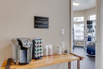 Complimentary coffee bar