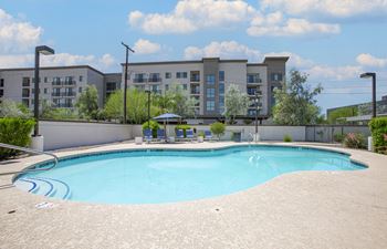 Our apartments showcase an unique swimming pool