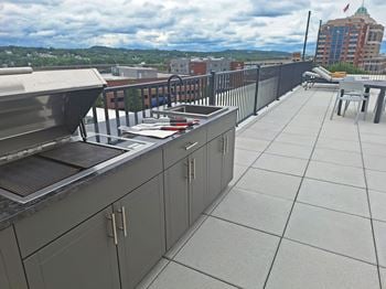 Rooftop grill station