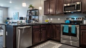Troy apartment for rent - Kitchen at Vicina (Photo Credit: David Miller)
