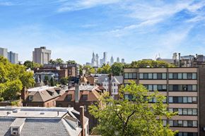 Philadelphia apartment for rent - the view of the city from the roof of a building