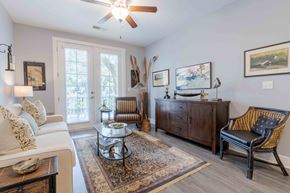 Charleston apartment for rent - Living Room With Ceiling Fan at Bulls Creek, Charleston
