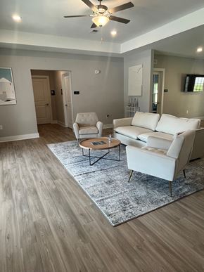 Pickens apartment for rent - Living Area With Ceiling Fan at Gentry Place, Pickens, SC