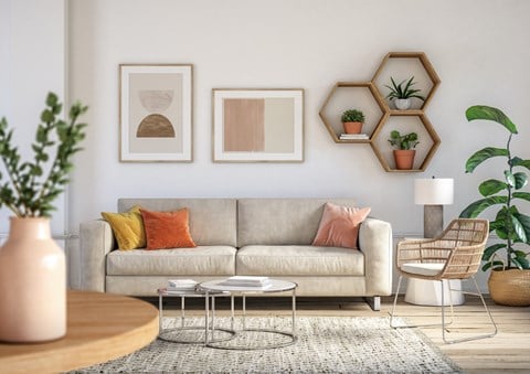 Floor plan for 1 bed, 1 bath, 800 sqft