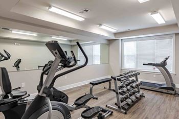 Fitness center with modern equipment