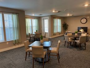 Chantilly apartment for rent - Community room with Fireplace at Poland Hill Senior Apartments, Chantilly, VA, 20152