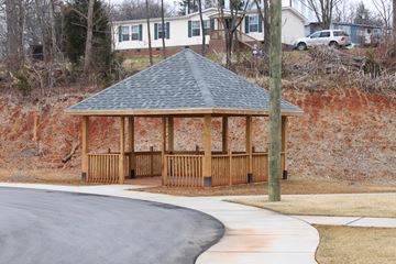 Morganton apartment for rent - a gazebo in a park next to a driveway