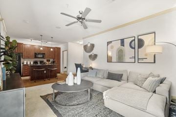 Gilbert apartment for rent - a living room with a couch and a coffee table