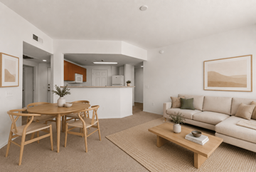 Goodyear apartment for rent - A living room with a dining table and a couch.