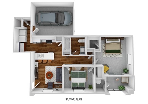 Floor plan for 2 beds, 1 bath, 816 sqft