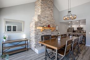 Tucson townhouse for rent - Clubhouse Dining with Fireplace at Orange Tree Village Apartments in Tucson AZ