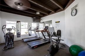Green Valley apartment for rent - A gym with treadmills, elliptical machines, and a stationary bike.