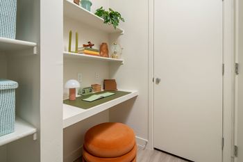 Workstation desk in studio and 1-bedroom homes