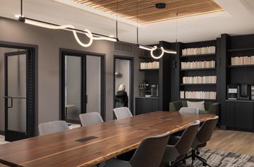 Lone Tree apartment for rent - A conference room with a long table and chairs.