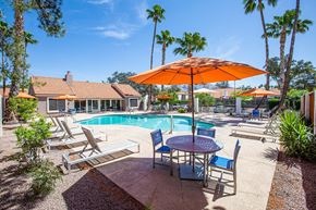Tucson townhouse for rent - Pool Exterior at Orange Tree Village Apartments in Tucson AZ