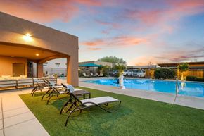 Tucson apartment for rent - Pool and Lounge Chairs at Avilla Preserve Apartment Homes in Tucson Arizona