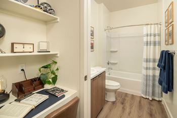 Workstation desk in studio and 1-bedroom homes