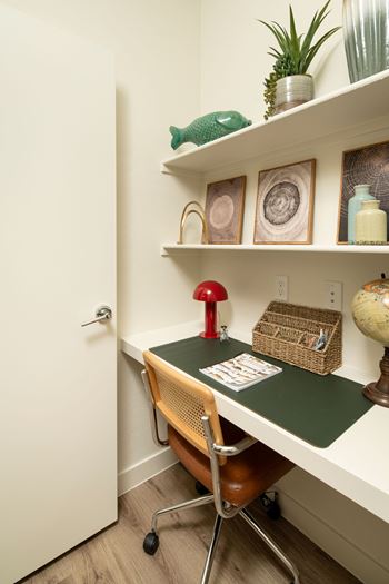 Workstation desk in studio and 1-bedroom homes