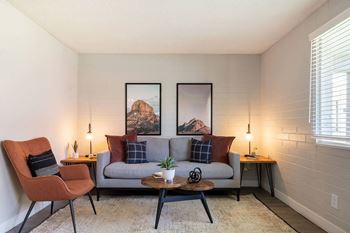 Brick walls & concrete ceilings