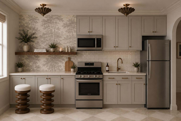 New Haven apartment for rent - A kitchen with a stove, oven, and refrigerator.