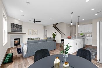 Fireplace in family room*