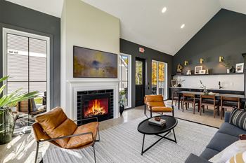 Clubroom with entertainment space