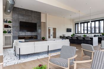Community room with demonstration kitchen
