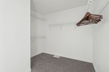 Walk-in closets with built-in shelving