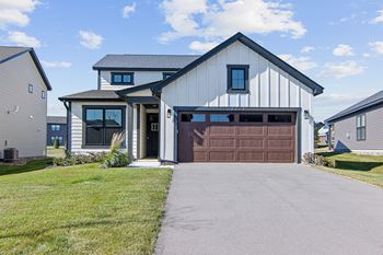 Attached two-car garage