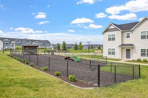 Hudsonville apartment for rent - A residential area with houses and a playground.