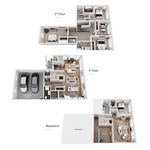 Floor plan for 5 beds, 3.5 baths, 3251 sqft