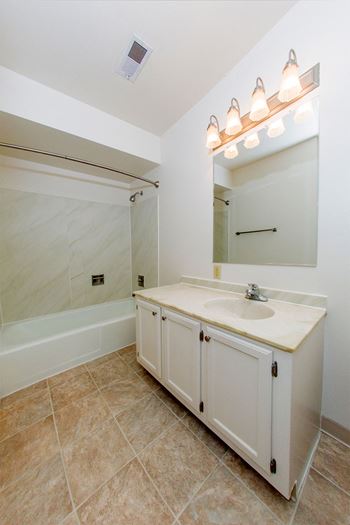 Spacious bathroom countertops