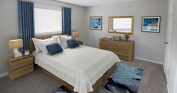 Foot-friendly carpeting in bedrooms
