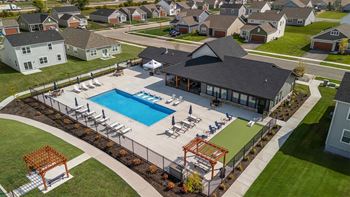 Resort-style outdoor swimming pool