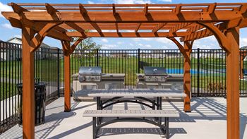 Picnic area with grilling stations