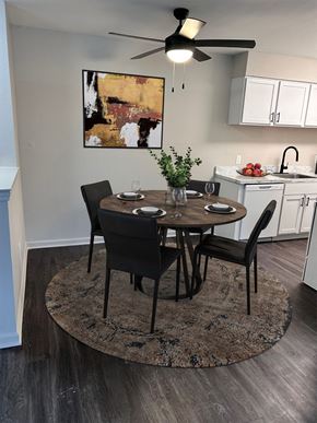 Farmington Hills apartment for rent - A dining room with a table set for four.