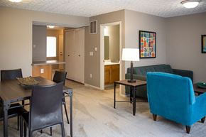 Canal Winchester apartment for rent - A living room with a dining table and chairs.