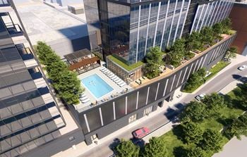 Resort-style outdoor swimming pool