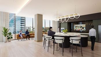 Social lounge with entertainment space