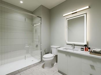 Walk-in closets with built-in shelving*