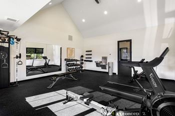 Fitness center with peloton bikes