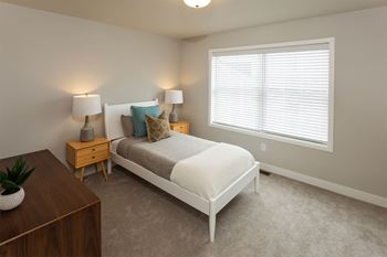 Foot-friendly carpeting in bedrooms