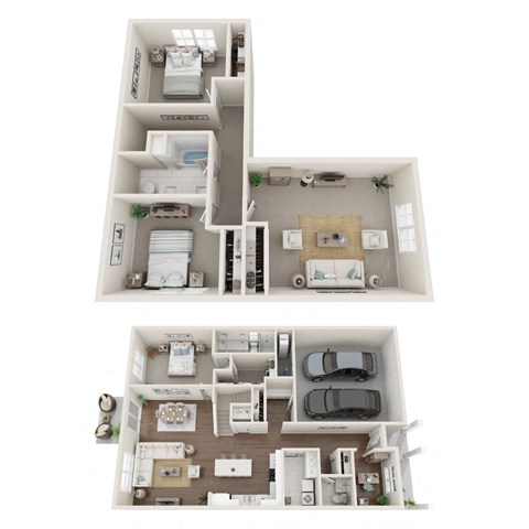 Floor plan for 4 beds, 2.5 baths, 2234 sqft